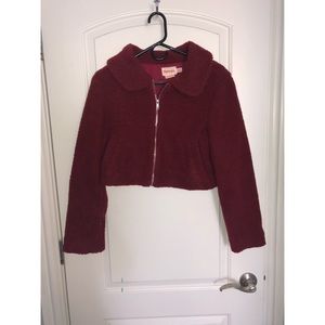 Showpo Fuzzy Cropped Jacket